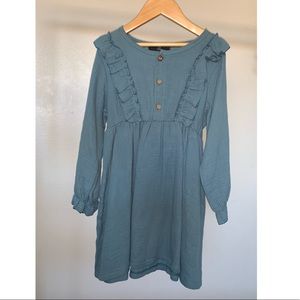 BLUE LONG SLEEVE DRESS